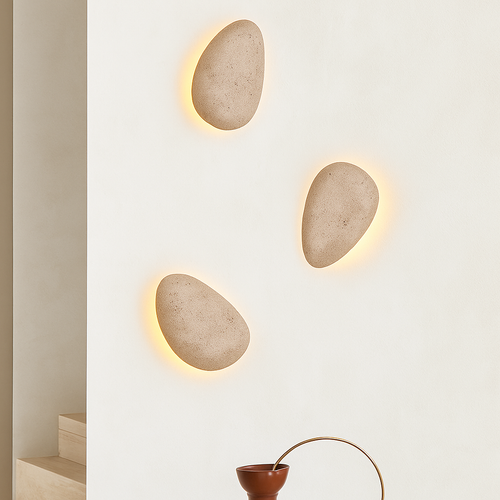 applique murale extérieure étanche en travertin naturel à led