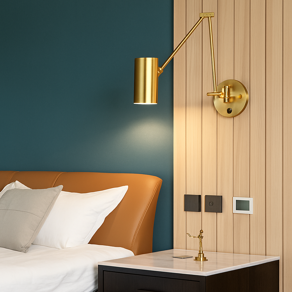 Applique murale LED à bras Long pivotant réglable avec capteur tactile moderne - vue 5 sur 21