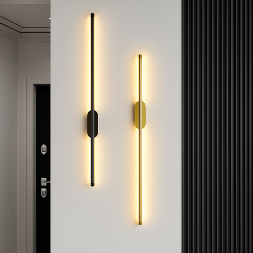 Applique murale LED d'intérieur en or et noir