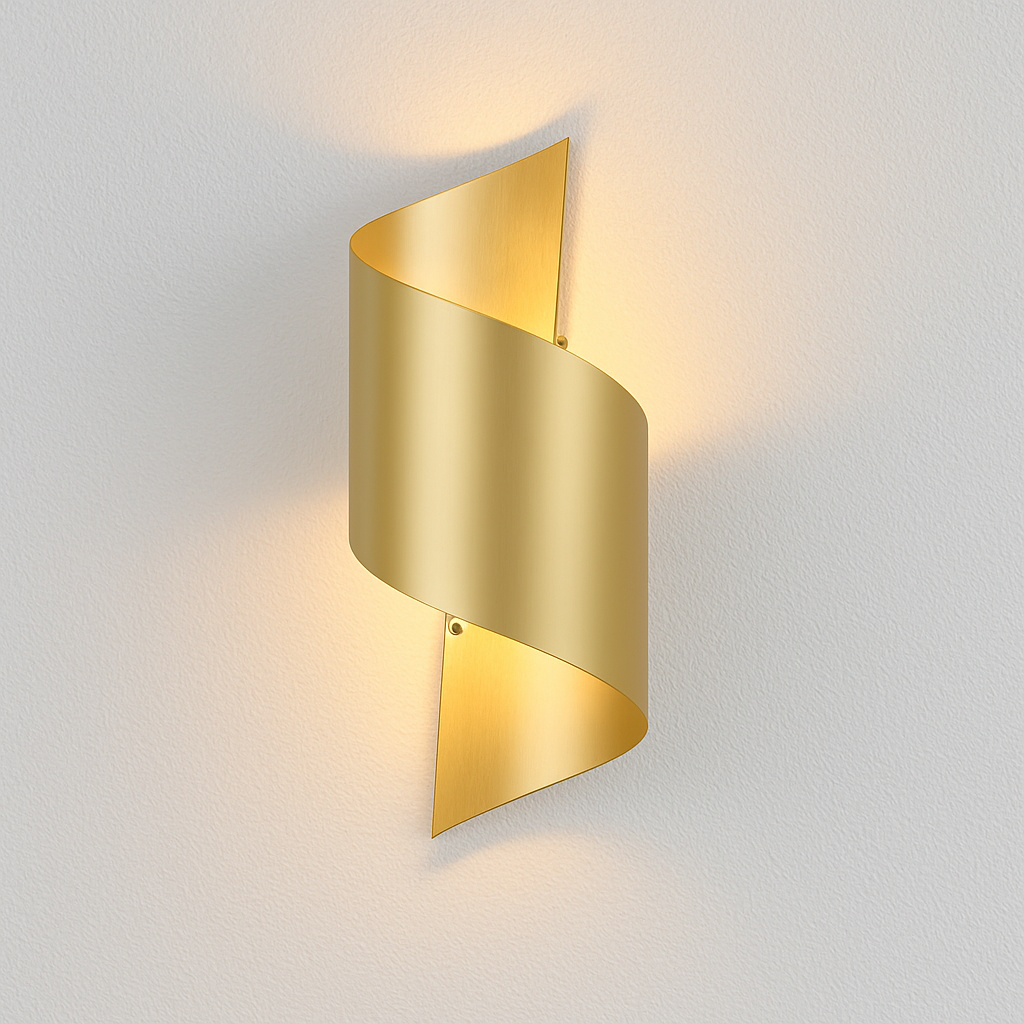 Applique murale LED design dorée moderne