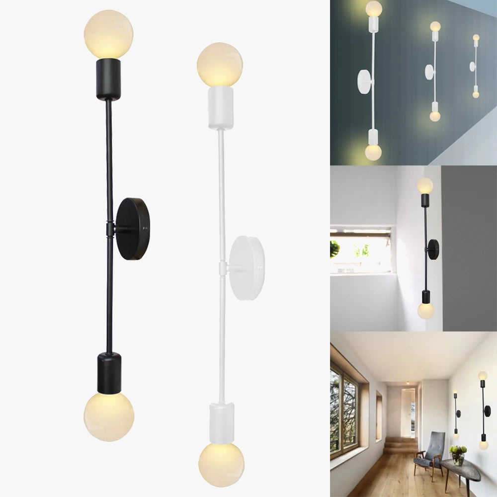 Applique murale led double tête style industriel rétro