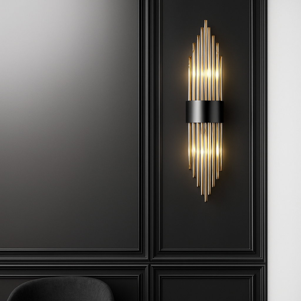 Applique murale LED en cristal clair
