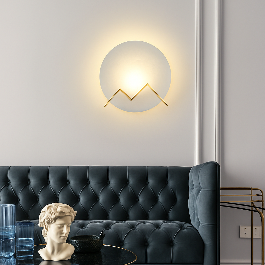 applique murale led en cuivre marbré pour hôtel bar - vue 7 sur 7