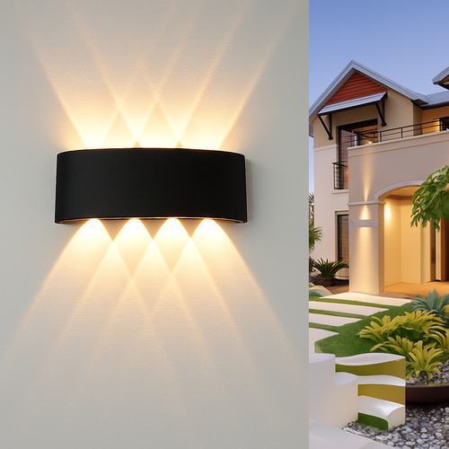 applique murale led extérieure en aluminium haute luminosité pour jardin et cour