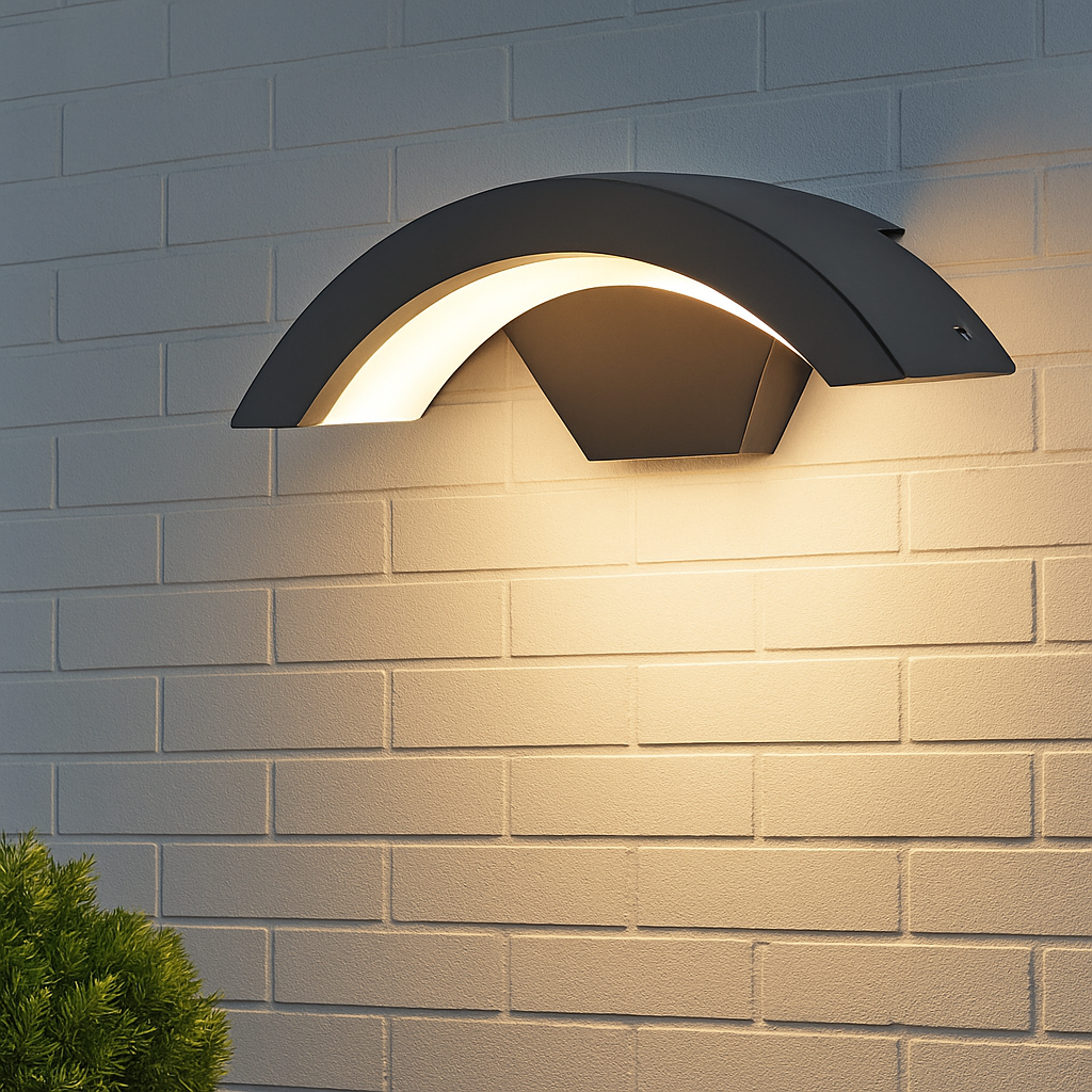 applique murale led extérieure étanche en forme de lune créative - vue 4 sur 10