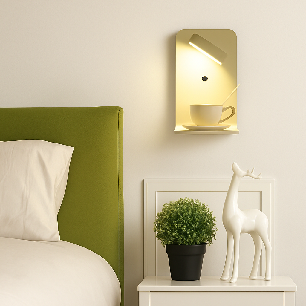 Applique murale LED lampe avec interrupteur et Port de chargement USB moderne 9W noir blanc allée chambre chevet Art éclairage décoration appliques murales - vue 5 sur 10