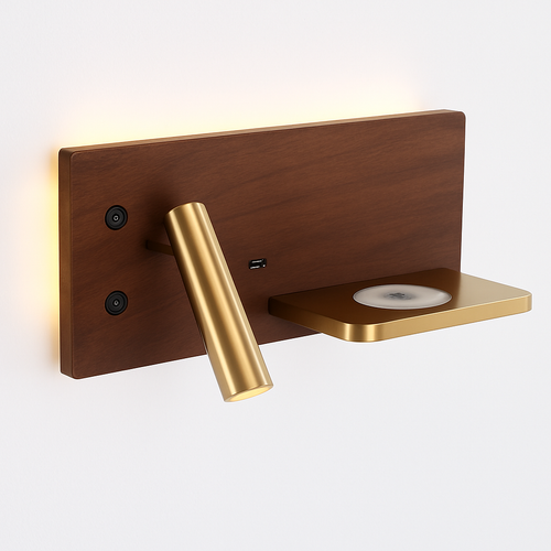 applique murale led moderne avec chargeur sans fil pour décoration intérieure