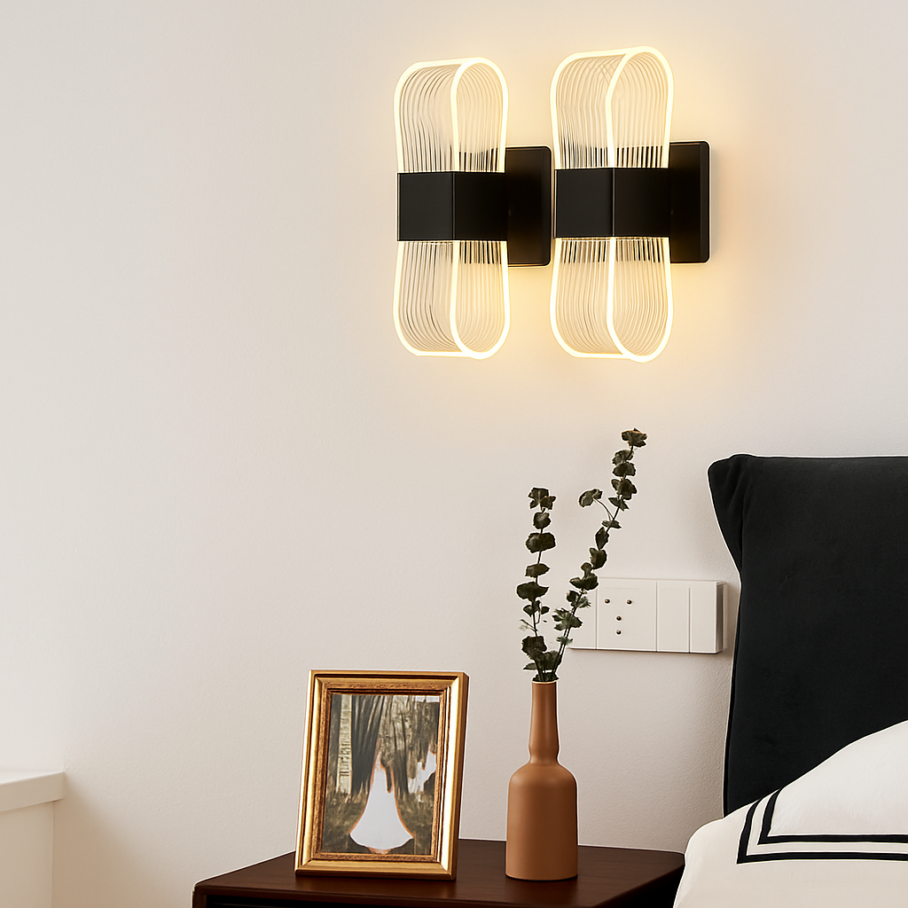 applique murale LED moderne elliptique pour décoration intérieure - vue 4 sur 9