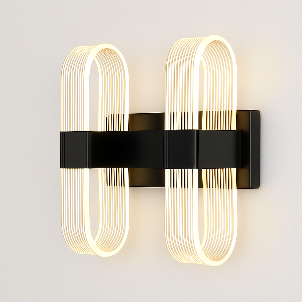 applique murale LED moderne elliptique pour décoration intérieure - vue 5 sur 9