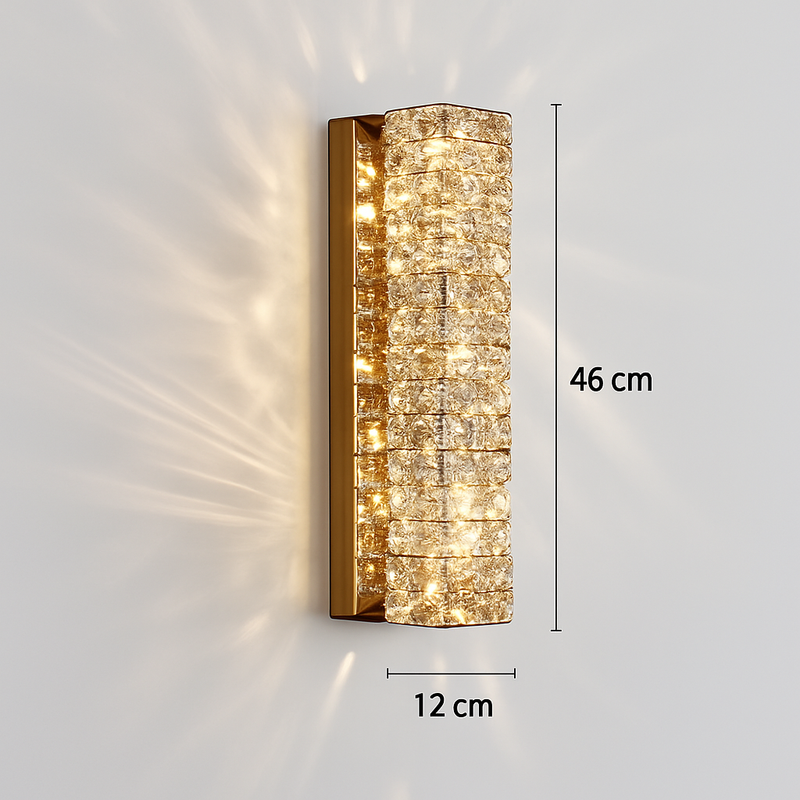 applique murale led moderne en cristal k9 de luxe décorative