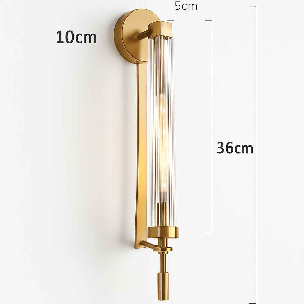 applique murale led moderne en laiton décoration créative - vue 3 sur 8