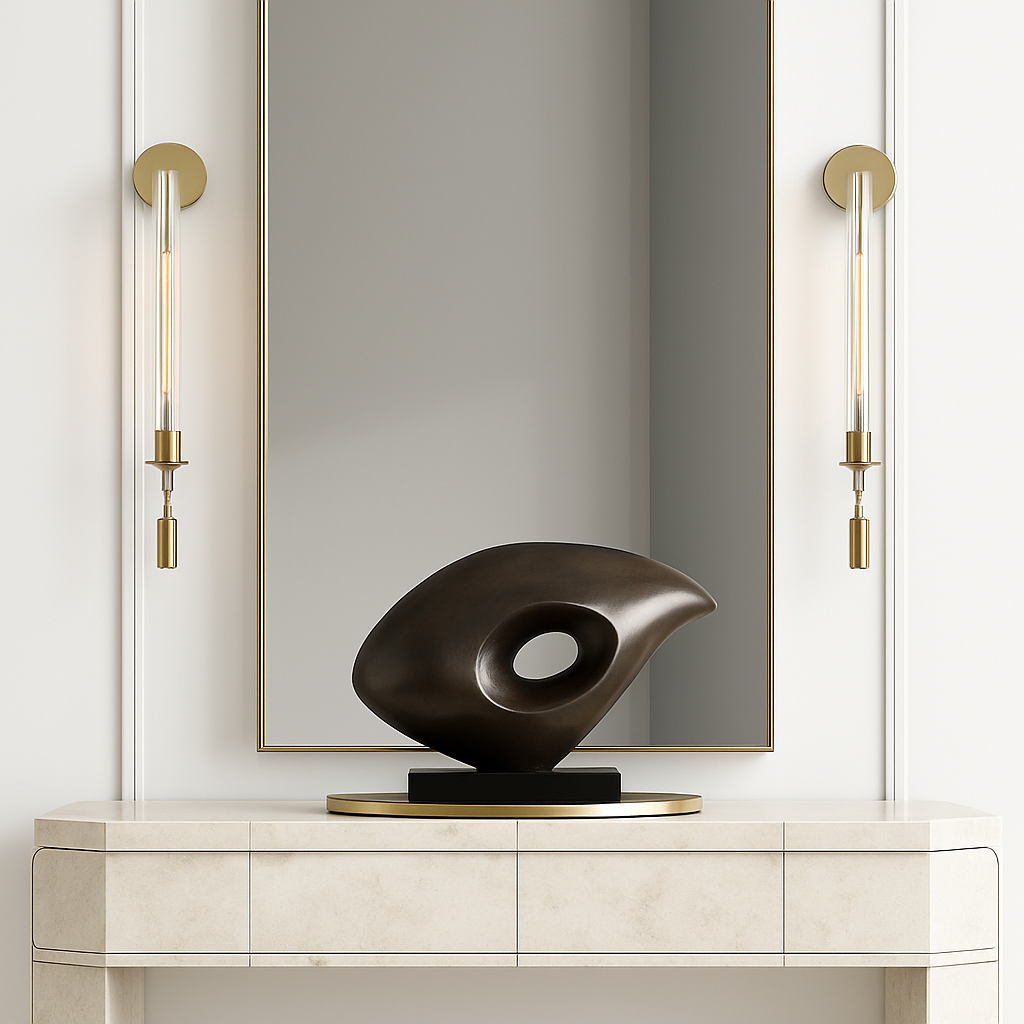 applique murale led moderne en laiton décoration créative - vue 4 sur 8