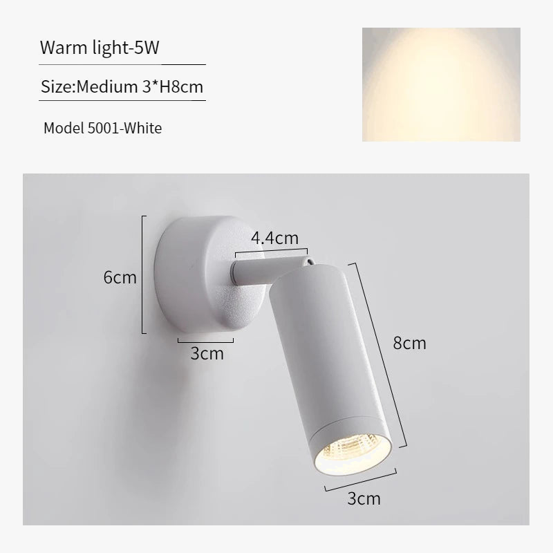 applique murale led moderne réglable rotative pour lecture et décoration