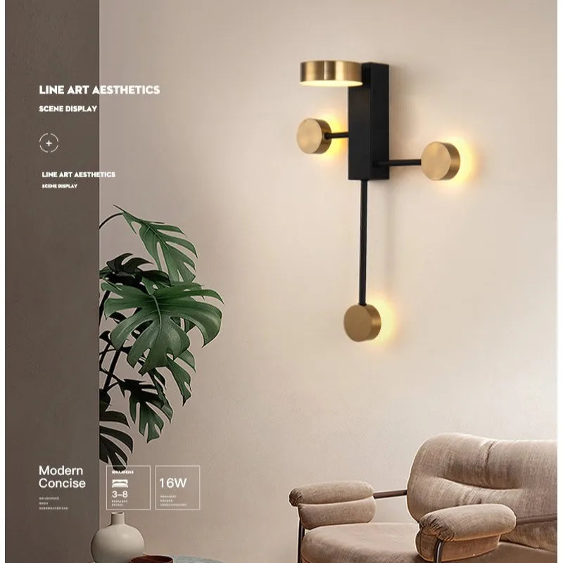 Applique murale Led nordique moderne et minimaliste