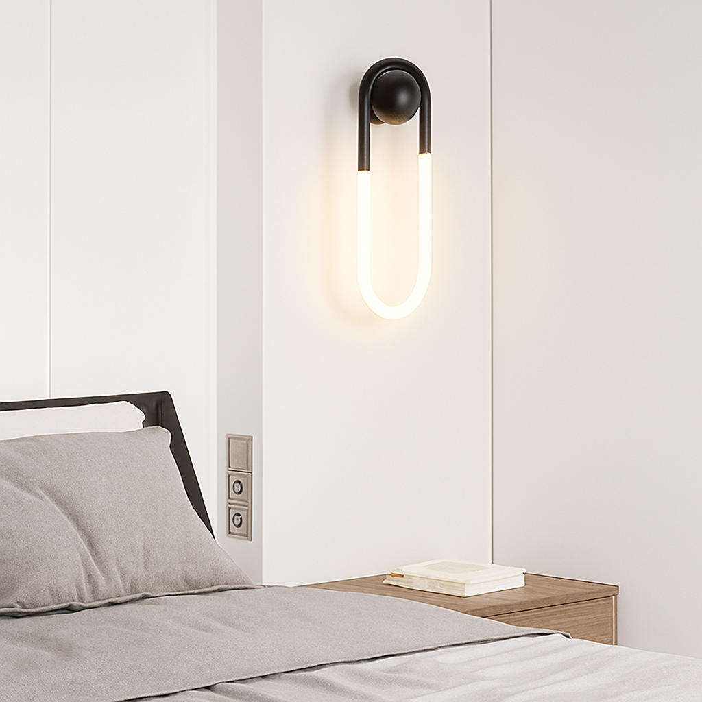 applique murale à led ovale en métal et acrylique décoratif - vue 5 sur 9