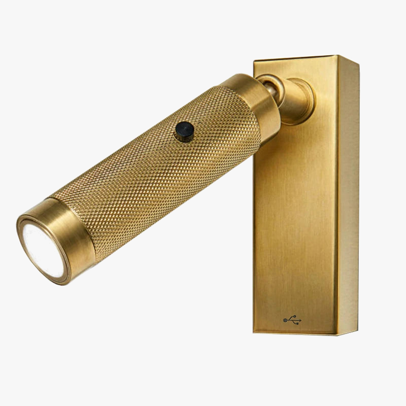 applique murale led réglable avec interrupteur et port usb
