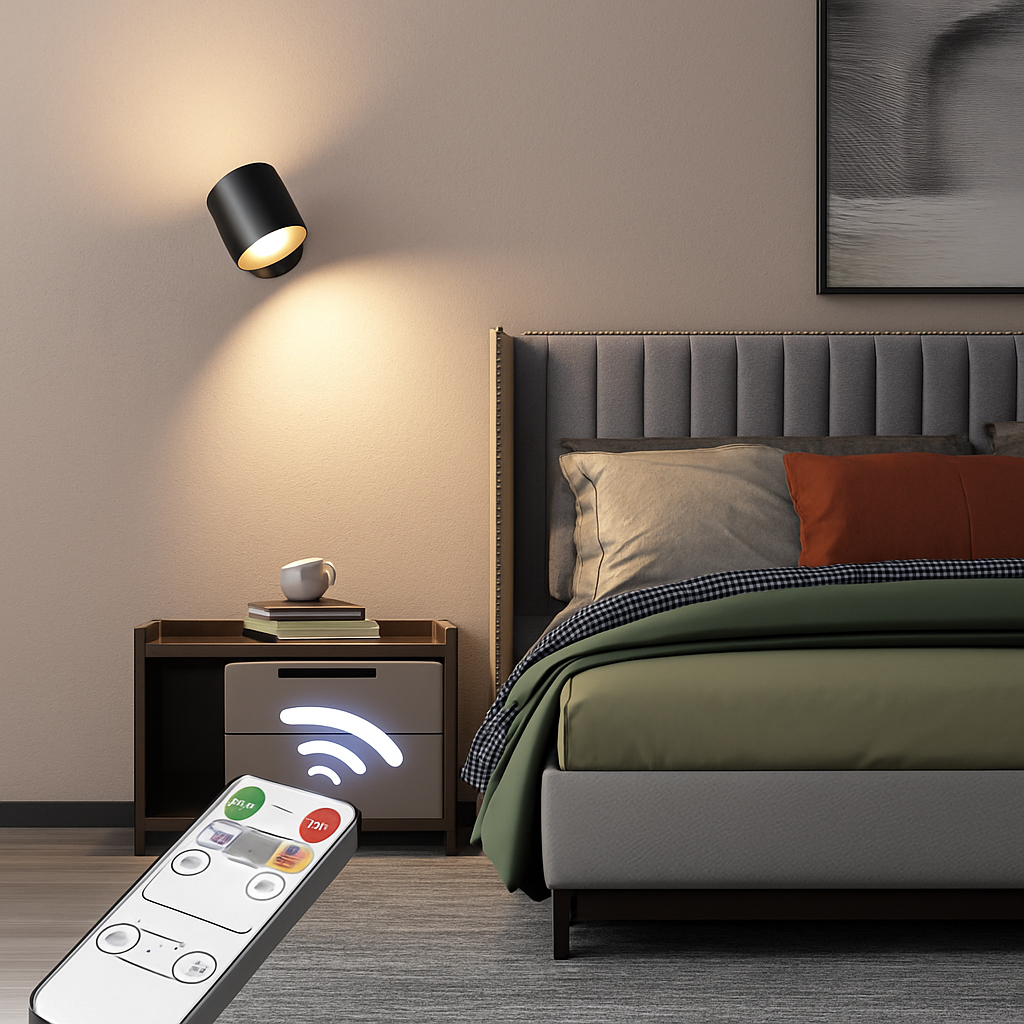 Applique murale LED rechargeable avec télécommande tactile - vue 5 sur 9