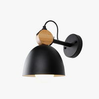 Applique murale LED ronde bois massif macarons