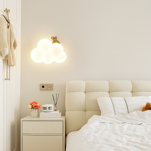 applique murale led singe lapin nuage pour enfants