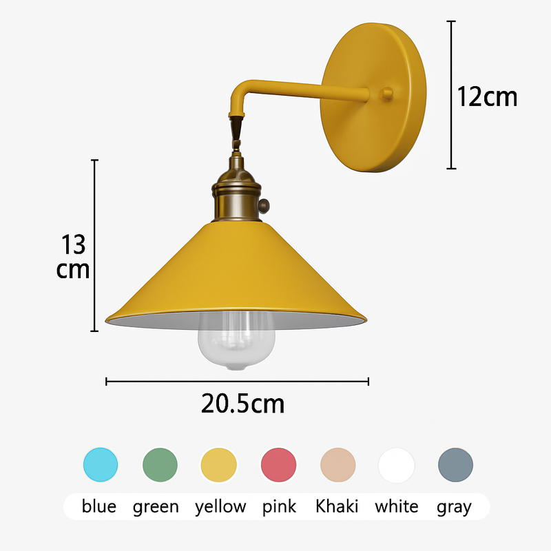 Applique murale LED Vintage Plated de couleurs