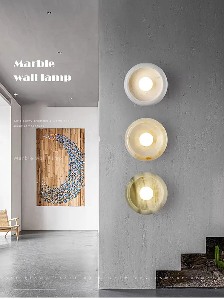 applique murale moderne de luxe en jade pour hôtel et villa