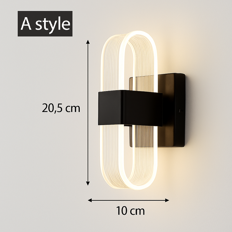 applique murale moderne en acrylique design nordique led décorative