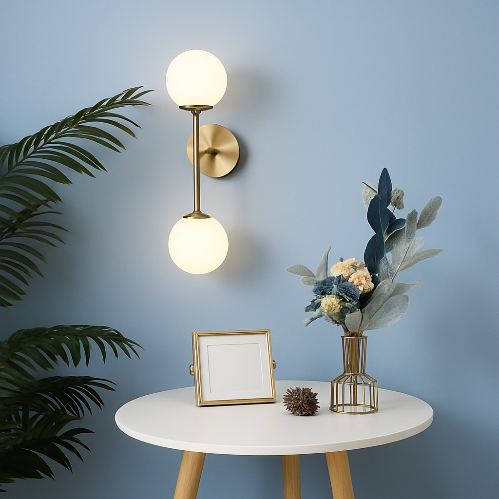 applique murale moderne en boule de verre design créatif et élégant - vue 5 sur 9
