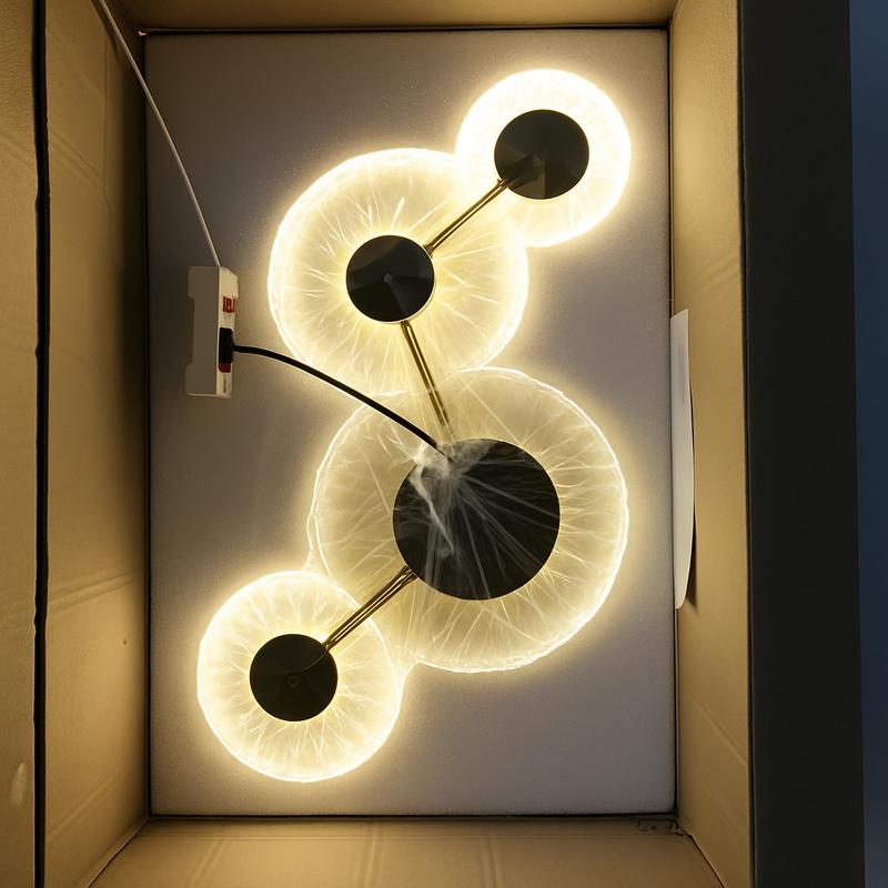 Applique murale moderne en forme de feuille de Lotus