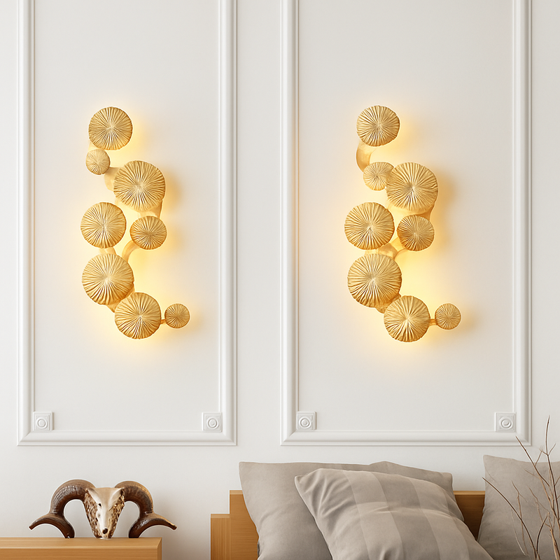 Applique murale moderne en forme de feuille de Lotus