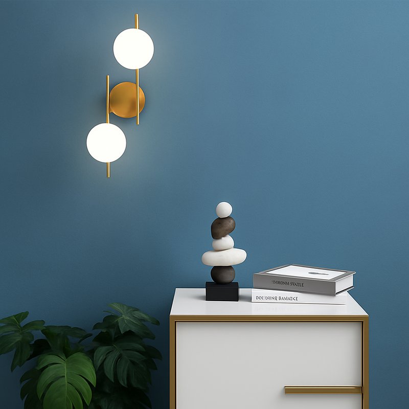 applique murale moderne en verre à led design créatif