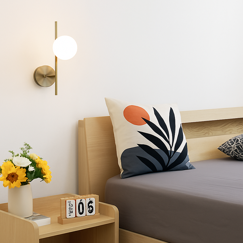 applique murale moderne en verre à led design créatif