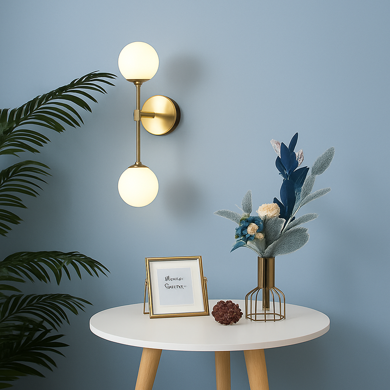 applique murale moderne en verre à led design créatif