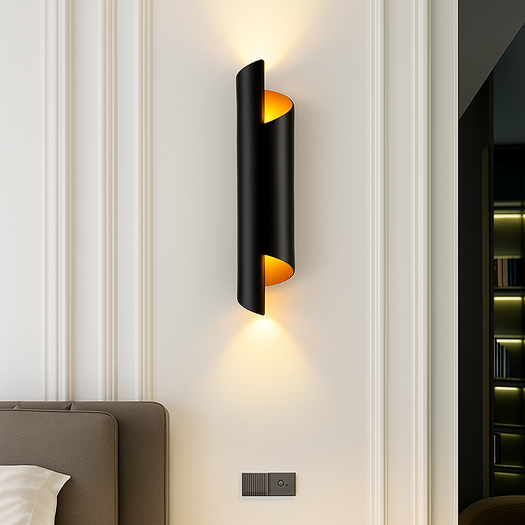 applique murale moderne tube rond pour intérieur élégant - vue 4 sur 9