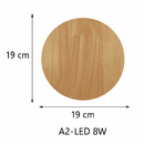 Applique murale scandinave LED de forme ovale en bois