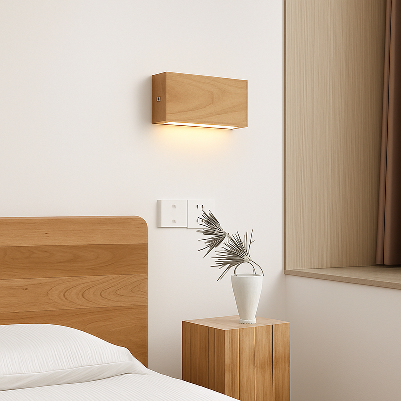 applique murale style japonais bois escaliers décoration