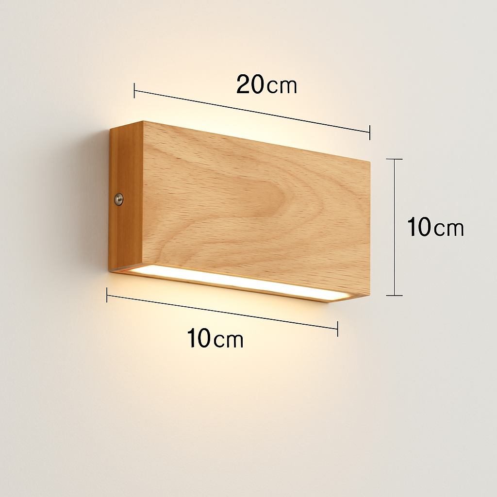 applique murale style japonais bois escaliers décoration - vue 7 sur 8