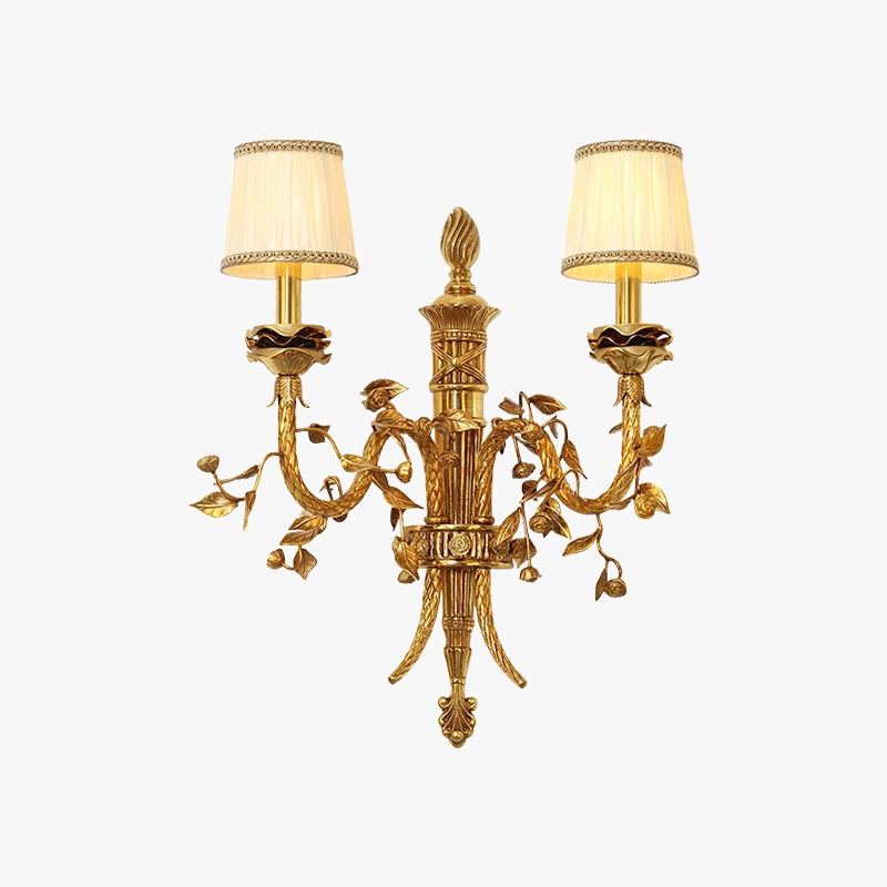applique murale vintage en laiton français médiéval pour villa européenne
