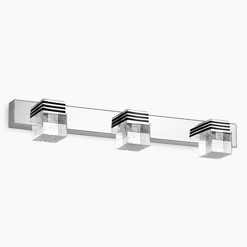 Applique à tableau et miroir LED chromée et cristal