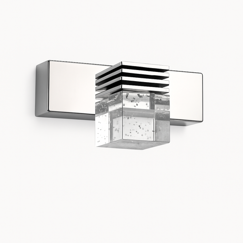 Applique à tableau et miroir LED chromée et cristal