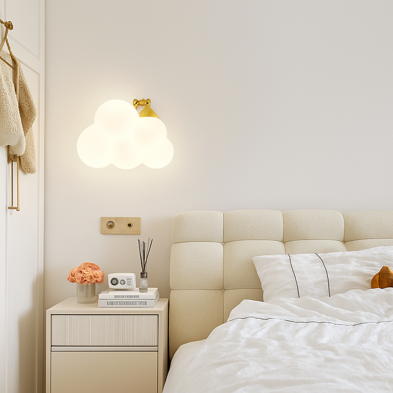 appliques murales led minimalistes singe lapin nuage pour enfants