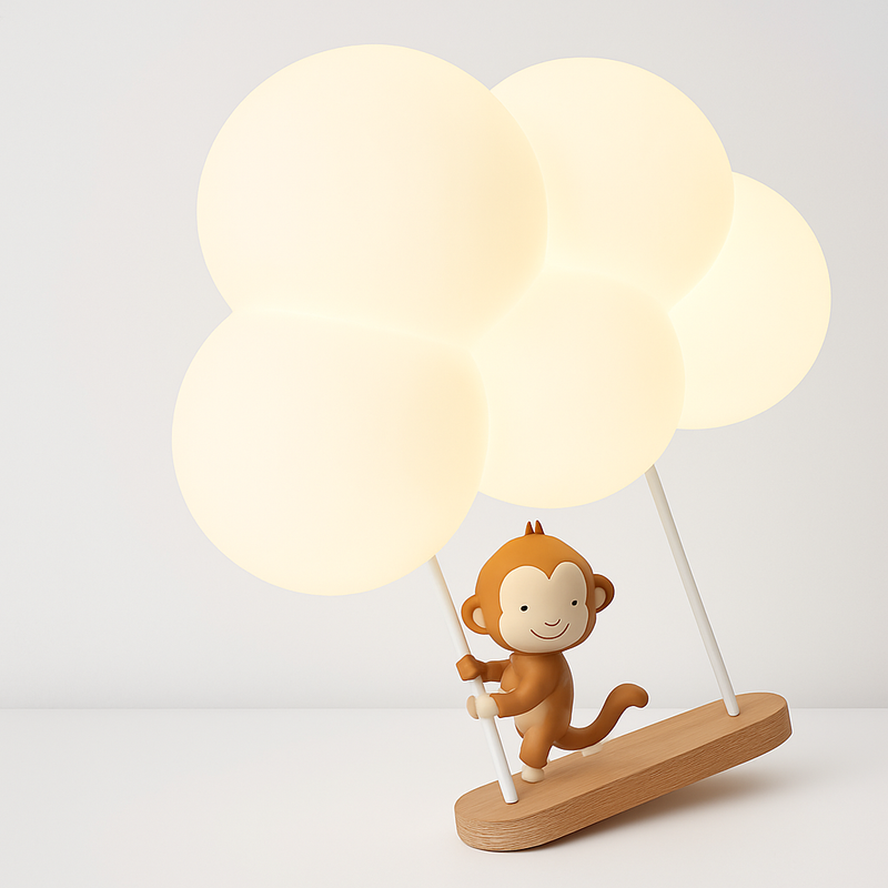 appliques murales led minimalistes singe lapin nuage pour enfants