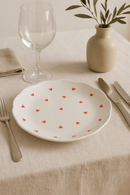 Assiette a gateau ceramique style coreen motif floral
