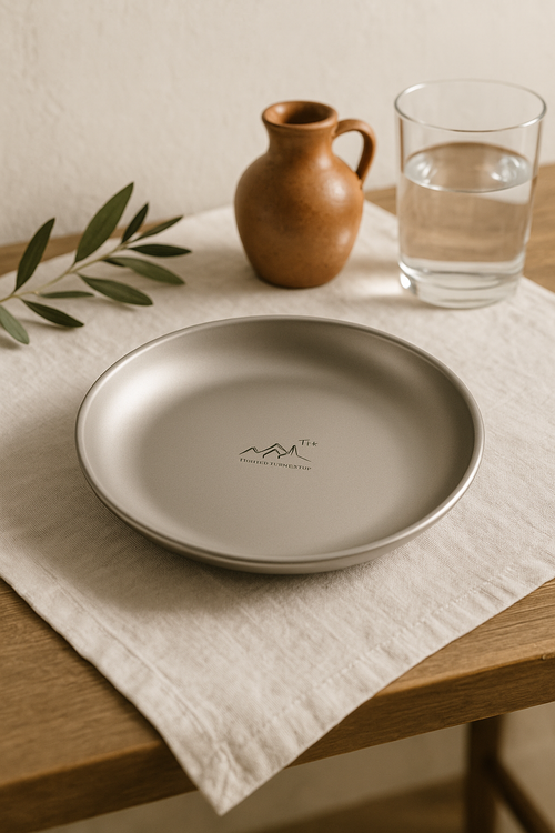assiette camping titane ultralégère portable randonnée inoxydable