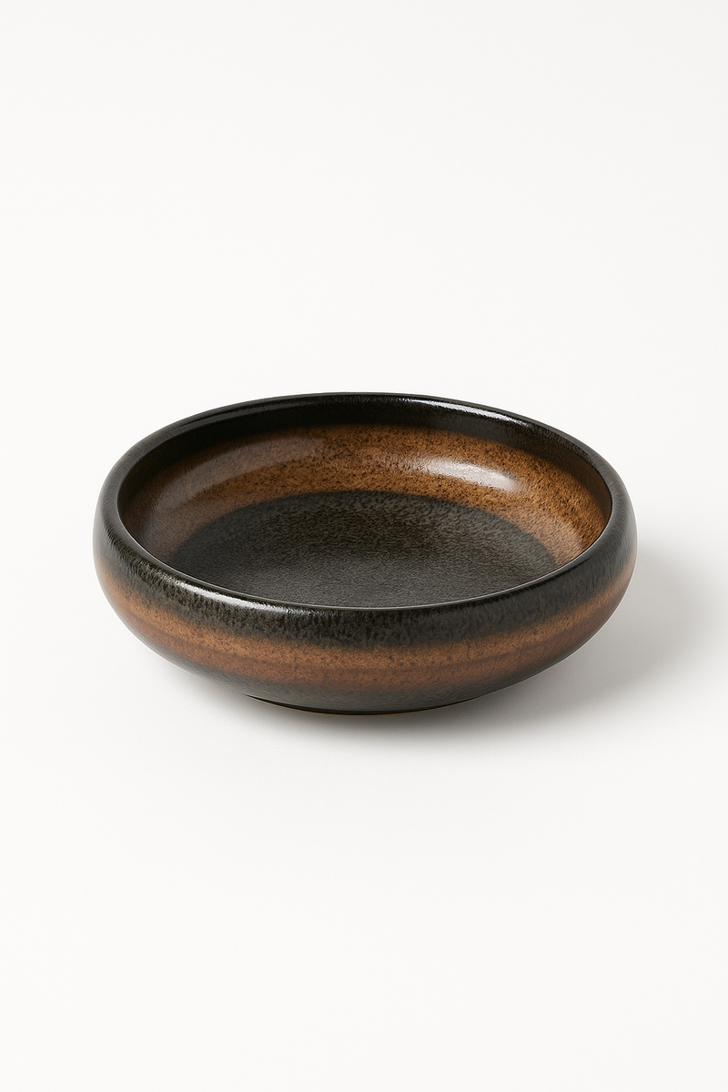 Assiette céramique émaillée 15cm style coréen minimaliste