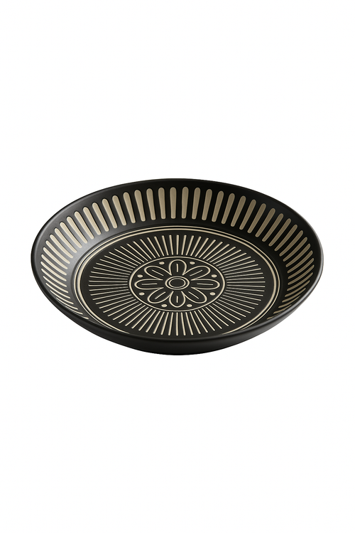 Assiette céramique japonaise relief style retro luxe