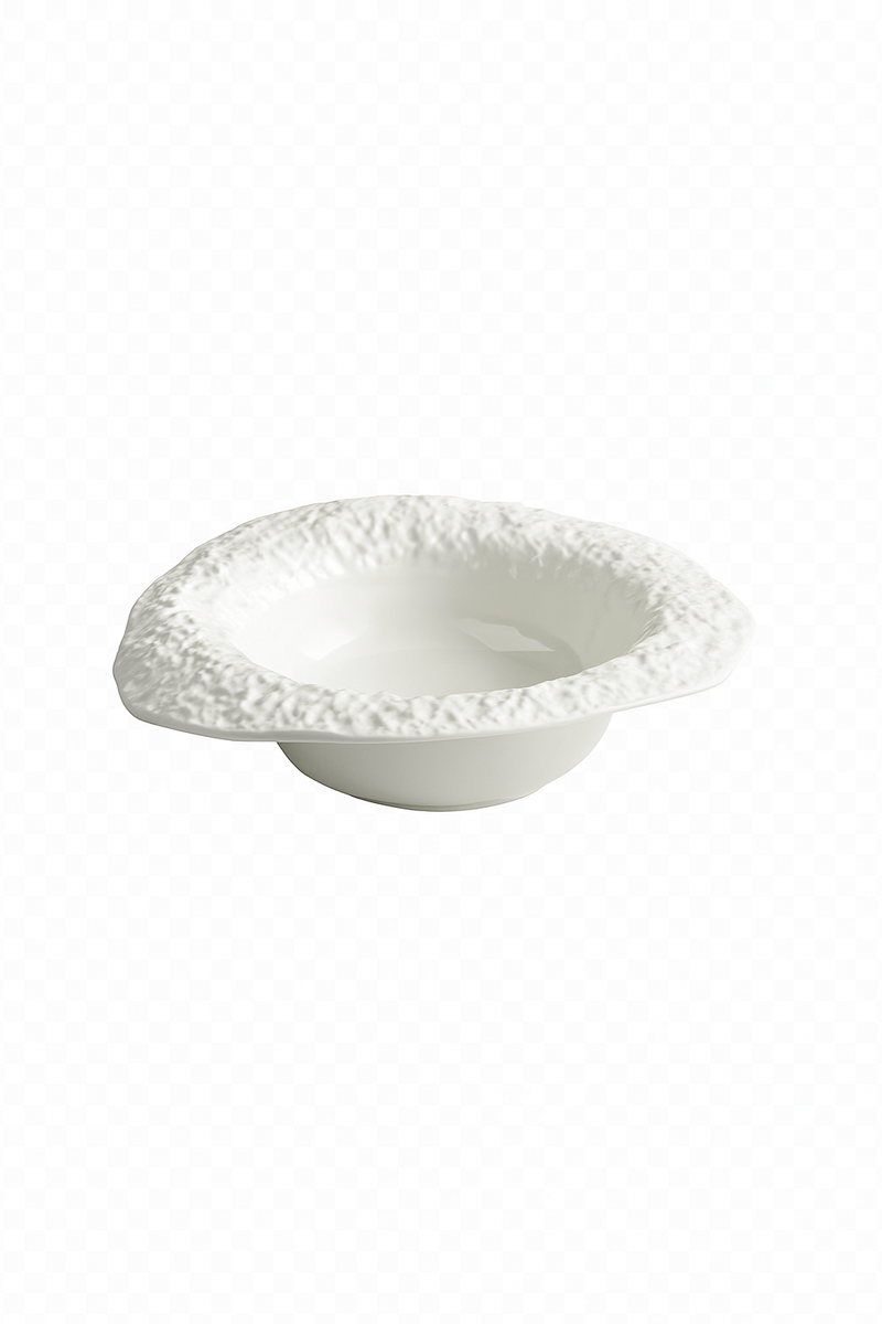 Assiette céramique texture roche bol chapeau design