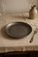 Assiette plate inox style industriel vintage camping western