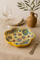 Assiette poisson ceramique style boheme double anse