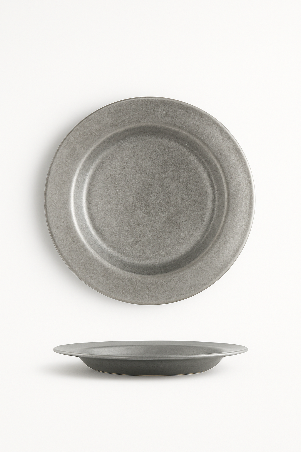 Assiettes plates nordiques vintage acier inoxydable steak dessert - vue 2 sur 3