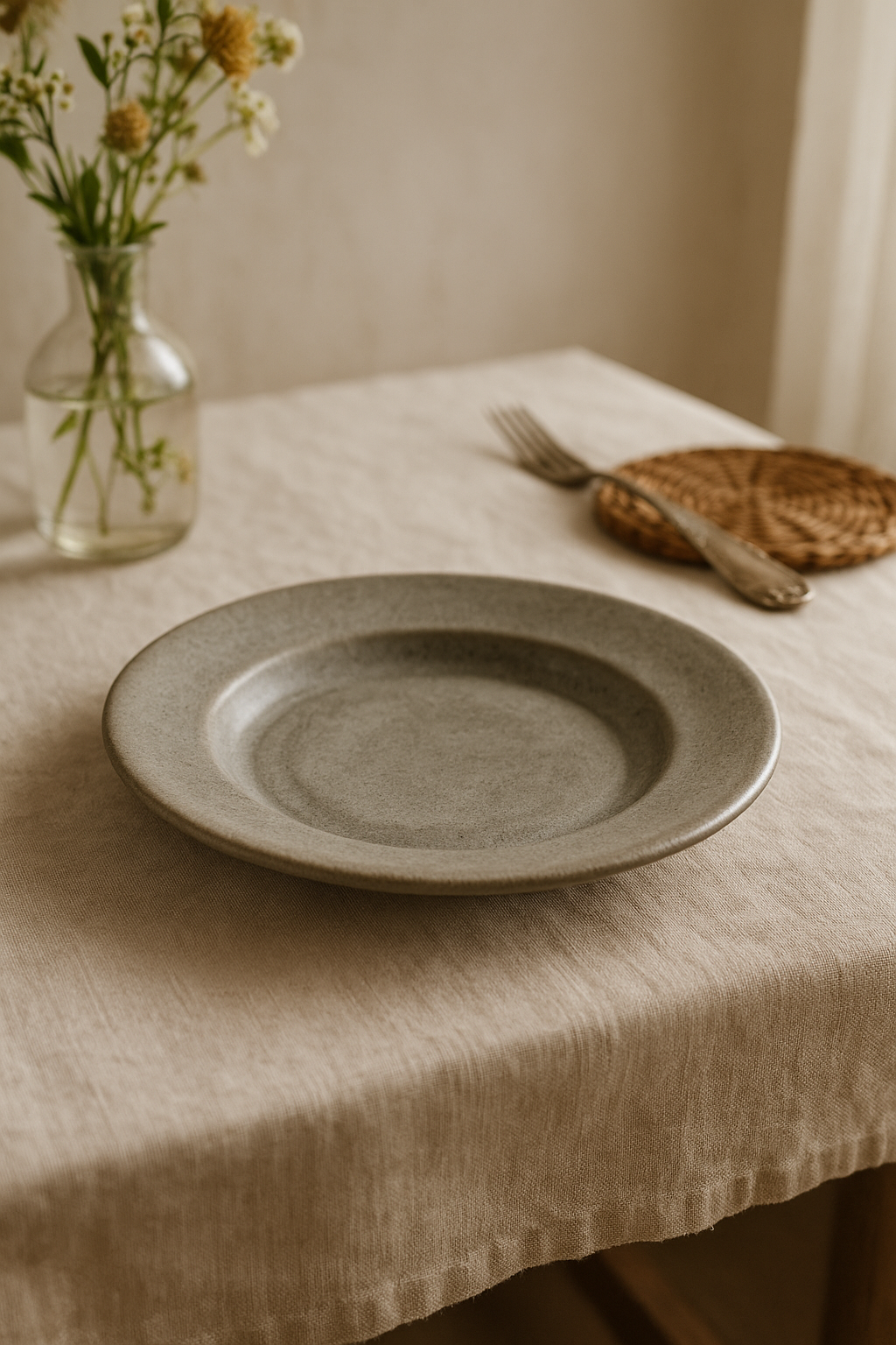 Assiettes plates nordiques vintage acier inoxydable steak dessert - vue 3 sur 3
